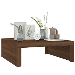 Maison Chic Table basse,Table Console Table d'appoint, Table pour salon Chêne marron 100x100x35 cm Bois d'ingénierie -MN65250 pas cher