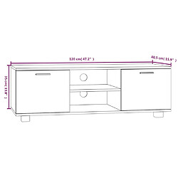 vidaXL Meuble TV Chêne sonoma 120x40,5x35 cm Bois d'ingénierie pas cher