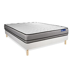 Avis ACTISOM Ensemble matelas ACTIFLEX NIGHT 160x200cm RESSORTS ENSACHES 3zones de confort + sommier KIT blanc