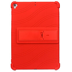 Coque en silicone anti-rayures, découpes précises avec béquille rouge pour votre iPad 10.2 (2021)