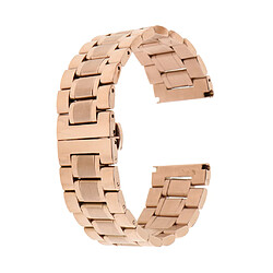 bracelet en acier inoxydable pour hommes montre bracelet bracelet double fermoir en or rose 23mm