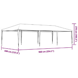 vidaXL Tente de réception professionnelle 4x9 m Vert 90 g/m² pas cher