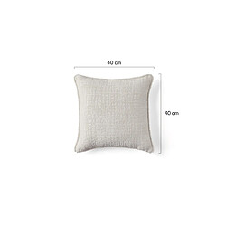 Bestmobilier Topaze - coussin - en tissu velours relief - 40x40 cm pas cher