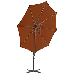 Avis Maison Chic Parasol Jardin | Parasol déporté avec mat en acier Terre cuite 300 cm - GKD27291