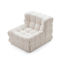 Avis SoftEva Canapé - chaise simple sans assemblage, Design ergonomique en mousse haute densité et tissu doux au toucher – beige