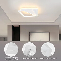 NETTLIFE Plafonnier LED 40W moderne lampes salon chambre dimmable avec télécommande blanc design cuisine lampe pour couloir pas cher