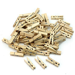 Avis Wewoo 100 PCS Mini Pinces En Bois Naturel Clip Photo Pince À Linge Craft Décoration PegsTaille 2.5 × 0.3cm