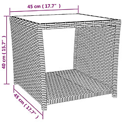 Acheter vidaXL Ensemble à manger de jardin 3 pcs coussins gris résine tressée