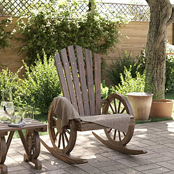 Avis Maison Chic Chaise/Fateuill à bascule, Rocking chair Adirondack bois de sapin massif -GKD15004