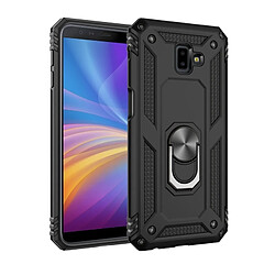 Wewoo Coque Étui de protection en TPU + antichoc Sergeant Armour pour Galaxy J6 Plus, avec support rotation 360 degrés (Noir)