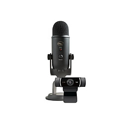 Microphone Logitech Blue Yeti USB Noir + Webcam Logitech C922 Pro HD Noir pour PC et Mac