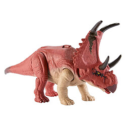 Mattel Dinosaure Articulé Diabloceratops Jurassic World avec Son Rugissants Rouge