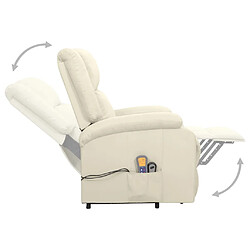 Acheter vidaXL Fauteuil de massage Crème Tissu