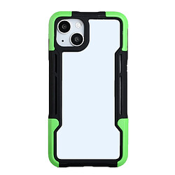 Coque en TPU + acrylique antichute, hybride noir/vert pour votre Apple iPhone 13 6.1 pouces