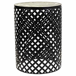 Sous-pot Alexandra House Living Noir Fer Carrelage 38 x 50 x 38 cm 2 Pièces pas cher