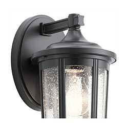 Avis Elstead Lighting Applique murale extérieur Kichler Aluminium,verre grainé transparent Noir