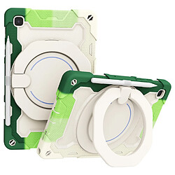 Coque en silicone avec béquille rotative à 360° Coloré/vert pour votre Samsung Galaxy Tab A7 10.4 (2020)