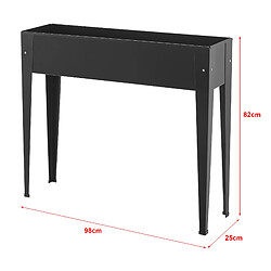 Avis Potager surélevé Lelystad à hauteur ergonomique en acier 98 x 25 x 82 cm anthracite [en.casa]