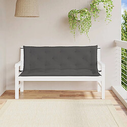 vidaXL Coussin de banc de jardin anthracite tissu oxford