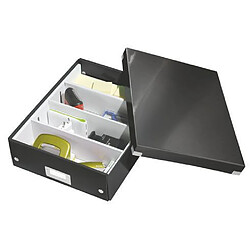 Boîte de rangement carton Leitz Click&Store Wow avec séparateurs H 10,5 x L 27,8 x P 36,8 cm noire