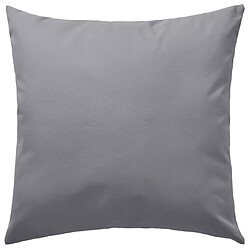 Avis Decoshop26 Lot de 2 coussins oreiller pour extérieur décoration jardin 45 x 45 cm gris DEC020102