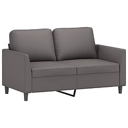 Avis Maison Chic Ensemble de canapés 2 pcs avec coussins, Canapé droit Sofa pour Salon Gris Similicuir -GKD334001