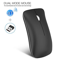 Wewoo Souris sans fil HXSJ T23 Bluetooth + 2.4GHz sans fil double modes 4-clés 1600 dpi optique ergonomique réglable