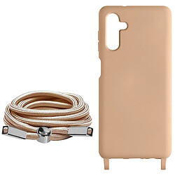 Avizar Coque Cordon pour Samsung Galaxy A14 5G et 4G Lanière Tour du Cou 80cm Rose