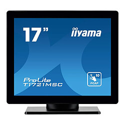 Ecran IIYAMA 17" dalle TN Tactile PCAP 10 points conception sans cadre 1280x1024 VGA HDMI USB 5ms 250cd/m² T1721MSC-B2