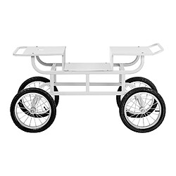 Helloshop26 Chariot pour machine barbe à papa 4 roues blanc 14_0004866