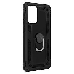 Avizar Coque Samsung Galaxy A72 Antichoc Bi-matière Bague Support Vidéo Noir