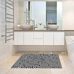 Alter Tapis de salle de bain, 100% Made in Italy, Tapis antitache avec impression numérique, Tapis antidérapant et lavable, Optique - Modèle Adam, 120x70 cm