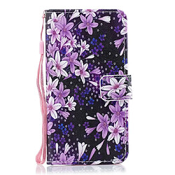 Wewoo Housse Coque Étui en cuir à rabat horizontal Lily Pattern pour Galaxy A2 Coreavec supportlogements cartes et portefeuille