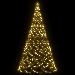 Avis vidaXL Sapin de Noël sur mât de drapeau 3000 LED Blanc chaud 800 cm