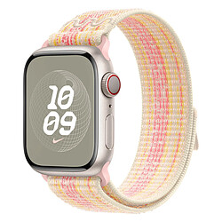 Nike Sport Loop bracelet pour Apple Watch Series 1 á 9 / SE (38/40/41 mm) | Series 10 (42 mm) - Starlight/Pink 