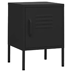 vidaXL Table de chevet Noir 35x35x51 cm Acier