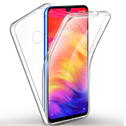 Ipomcase Coque 360 degrés Full cover avant arrière pour Huawei Y7 2019 -Transparent