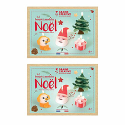 Graines Creatives 2 coffrets pour enfants - bougies de Noël à modeler