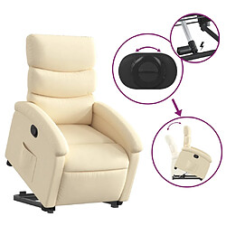 Acheter vidaXL Fauteuil inclinable Crème Tissu