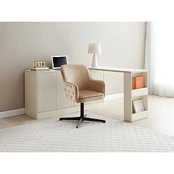 Chaise de bureau - Velours - Beige et noir - CAPULI de Pascal Morabito