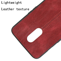 Acheter Wewoo Coque Pour OnePlus 7 Antichoc Peau de vache à coudre Motif PC + PU + TPU Case Rouge