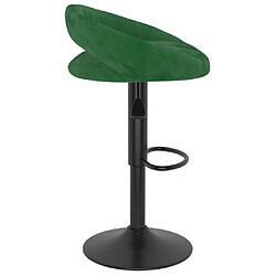 Acheter vidaXL Tabourets de bar 2 pcs Vert foncé Velours