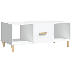 Maison Chic Table basse,Table Console Table d'appoint, Table pour salon blanc 102x50x40 cm bois d'ingénierie -MN85986