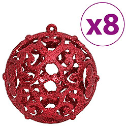 Avis vidaXL Boules de Noël 100 pcs rouge bordeaux 3 / 4 / 6 cm