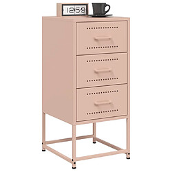 Avis vidaXL Table de chevet rose 36x39x78 cm acier