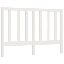 vidaXL Tête de lit Blanc 146x4x100 cm Bois massif de pin