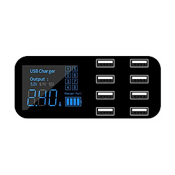 Justgreenbox Chargeur de voiture USB à 8 ports avec affichage à LED Sortie 8A Véhicule portable intelligent à charge rapide - T6112211958989