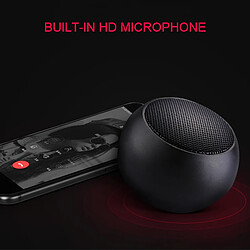 Universal Mini haut-parleur Bluetooth portable sans fil noir haut-parleur stéréo métallique avec microphone subwoofer lecteur de musique MP3 pour téléphone mobile |(Le noir)