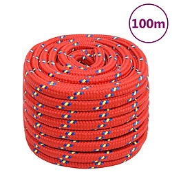 vidaXL Corde de bateau Rouge 20 mm 100 m Polypropylène