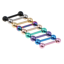 9 pièces en acier inoxydable barbell langue lèvre helix stud bouclier 16g 3mm balle